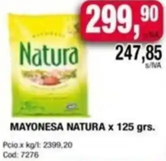 Maxiconsumo MAYONESA NATURA x 125gr oferta