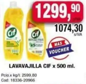 Maxiconsumo LAVAVAJILLA CIF x 500ml oferta