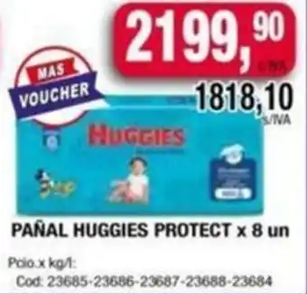 Maxiconsumo PAÑAL HUGGIES PROTECT x 8un oferta