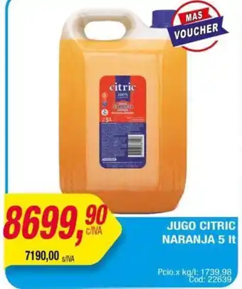 Maxiconsumo JUGO CITRIC NARANJA 5It oferta