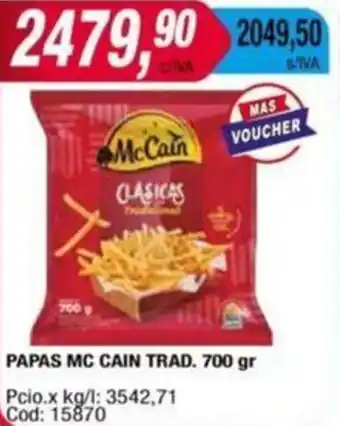 Maxiconsumo PAPAS MC CAIN TRAD. 700gr oferta