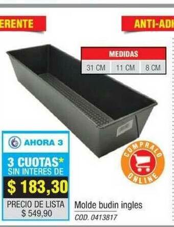 Molde Budin Ingles