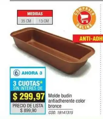 Rio Shop Deco Molde Budin Antiadherente Color oferta