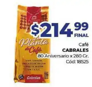 Diarco Café Cabrales 80 Aniversario x 260gr oferta