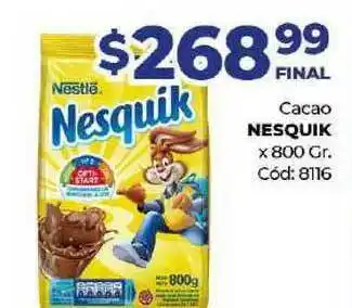 Diarco Cacao Nesquik 800gr oferta