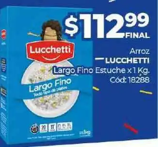 Diarco Arroz Lucchetti Largo Fino Estuche x 1kg oferta