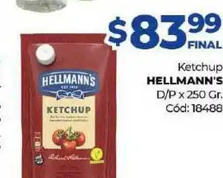 Diarco Ketchup Hellmann's D P x 250gr oferta