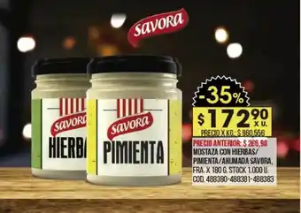 Coto Mostaza Con Hierbas Pimienta Ahumada Savora oferta