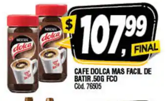 Supermercados Yaguar Cafe Dolca Mas Facil De Batir 50g fco oferta
