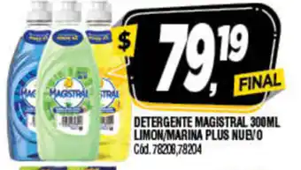 Supermercados Yaguar Magistral Detergente Limon/Marina Plus Nuevo 300ml oferta