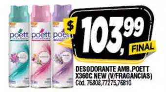 Supermercados Yaguar Poett Desodorante Amb x 360c New oferta
