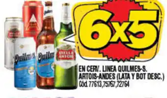 Supermercados Yaguar En Cerv. Linea Quilmes-S Artois Andes oferta