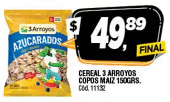 Supermercados Yaguar Cereal 3 Arroyos Copos Maiz 150grs oferta