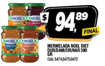 Supermercados Yaguar Noel Mermelada Diet Frut 390g oferta