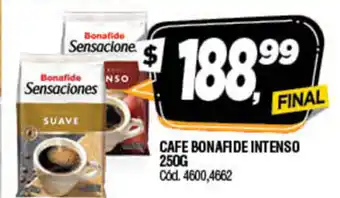 Supermercados Yaguar Cafe Bonafide Intenso 250g oferta