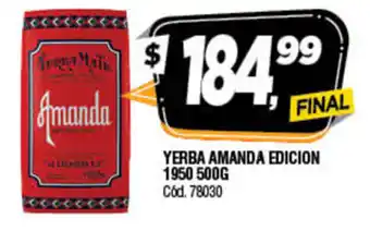 Supermercados Yaguar Yerba Amanda Edicion 1950 500g oferta
