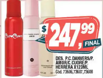 Supermercados Yaguar Des P.C Danvers/P Amor/C. Cuore/P Herrera x 123ml oferta