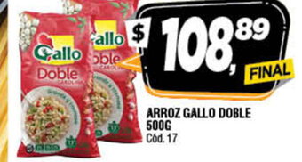 Supermercados Yaguar Arroz Gallo Doble 500g oferta