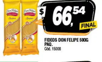 Supermercados Yaguar Fideos Don Felipe 500paq oferta