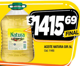 Supermercados Yaguar Aceite Natura Gir 5l oferta