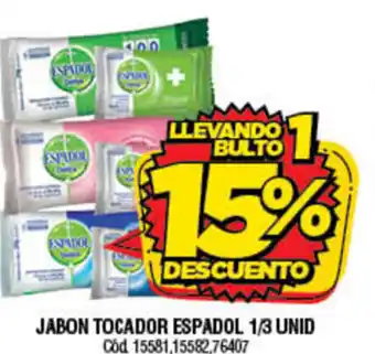 Supermercados Yaguar Jabon Tocador Espadol 1/3 unid oferta