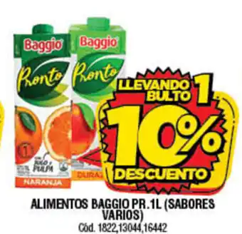Supermercados Yaguar Alimentos Baggio Pr. 1l oferta