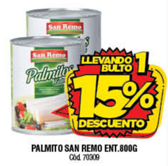 Supermercados Yaguar Palmito San Remo Ent 800g oferta