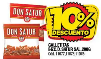 Supermercados Yaguar Galletitas Bizc. D. Satur Sal 200g oferta