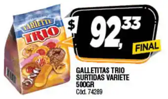 Supermercados Yaguar Galletitas Trio Surtidas Variete 500gr oferta