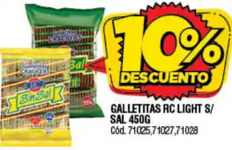 Supermercados Yaguar Galletitas Rc Light S/Sal 450g oferta