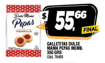 Supermercados Yaguar Galletitas Dulce Mama Pepas Memb 350grs oferta