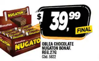 Supermercados Yaguar Nugaton Oblea Chocolate Bonaf Reg 27g oferta
