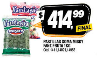 Supermercados Yaguar Pastillas Goma Misky Fant Fruta 1kg oferta
