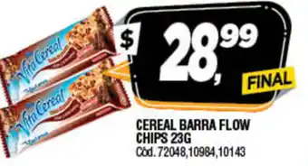 Supermercados Yaguar Cereal Barra Flow Chips 23g oferta