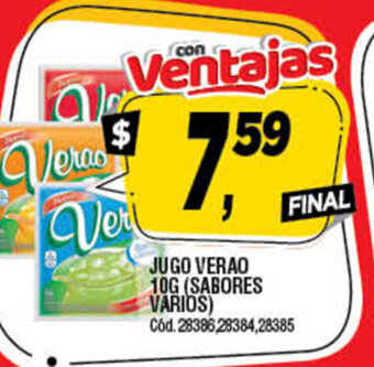 Supermercados Yaguar Jugo Verao 10g oferta