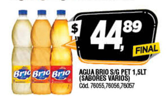 Supermercados Yaguar Agua Brio S/G Pet 1,5lt oferta