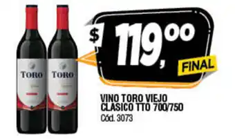 Supermercados Yaguar Toro Vino Viejo clasico TTO 700/750 oferta