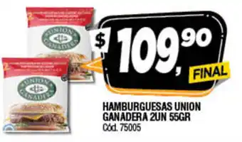 Supermercados Yaguar Hamburguesas Union Ganadera 2un 55gr oferta