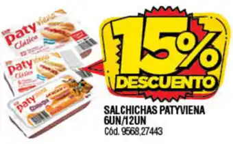 Supermercados Yaguar Salchichas Patyviena 6un oferta