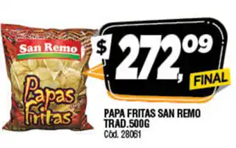Supermercados Yaguar San remo Papa Fritas Trad 500g oferta