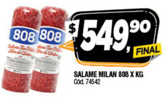 Supermercados Yaguar Salame Milan 808 x kg oferta