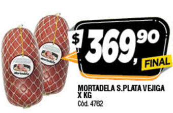 Supermercados Yaguar Mortadela S.Plata Vejiga x kg oferta