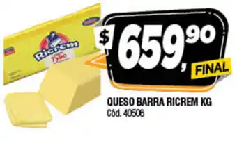 Supermercados Yaguar Queso Barra Ricrem kg oferta