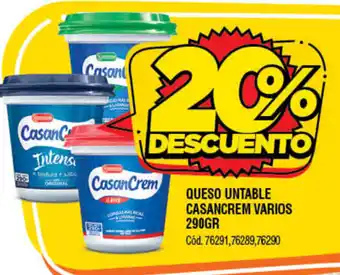 Supermercados Yaguar Queso Untable Casancrem Varios 290gr oferta