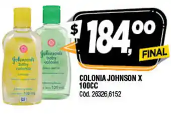 Supermercados Yaguar Johnson Colonia x 100cc oferta