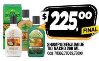 Supermercados Yaguar Shampoo/enjuague Tio Nacho 200ml oferta