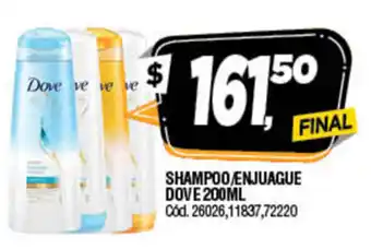 Supermercados Yaguar Dove Shampoo/Enjuague 200ml oferta