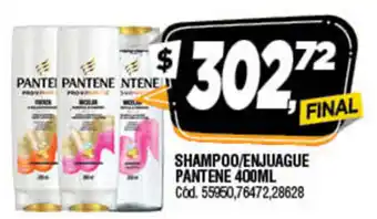 Supermercados Yaguar Pantene Shampoo/Enjuague 400ml oferta