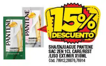 Supermercados Yaguar Pantene Sha/Enjuague Sac 2en 1cl oferta