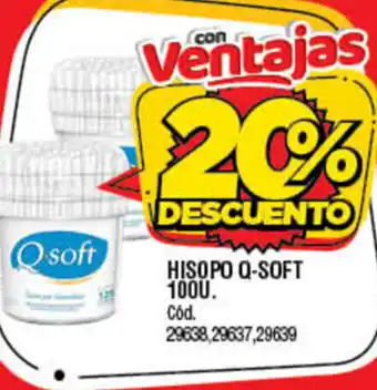 Supermercados Yaguar Q-Soft Hisopo 100u oferta